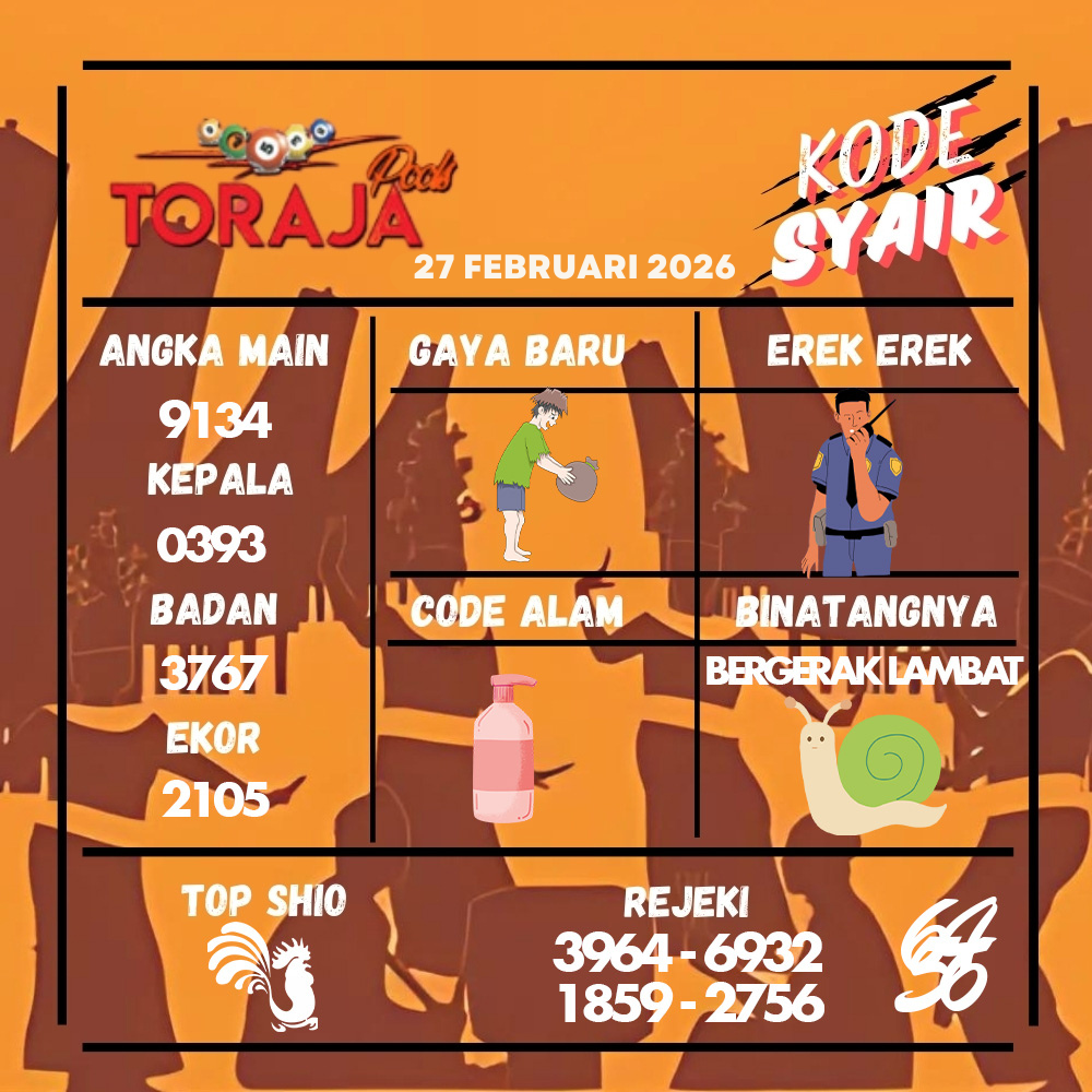 Kode Syair Toraja Pools Februari pools