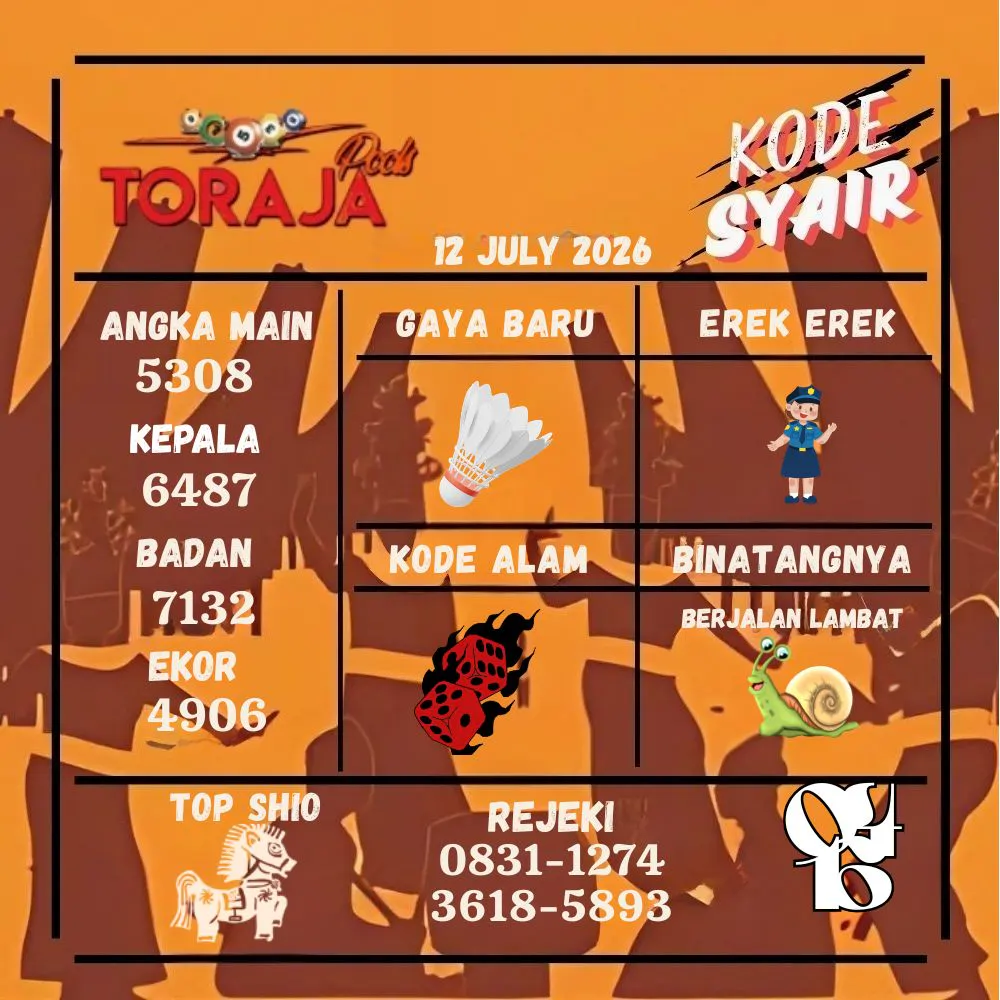 Kode Syair Toraja Pools Juli 2026