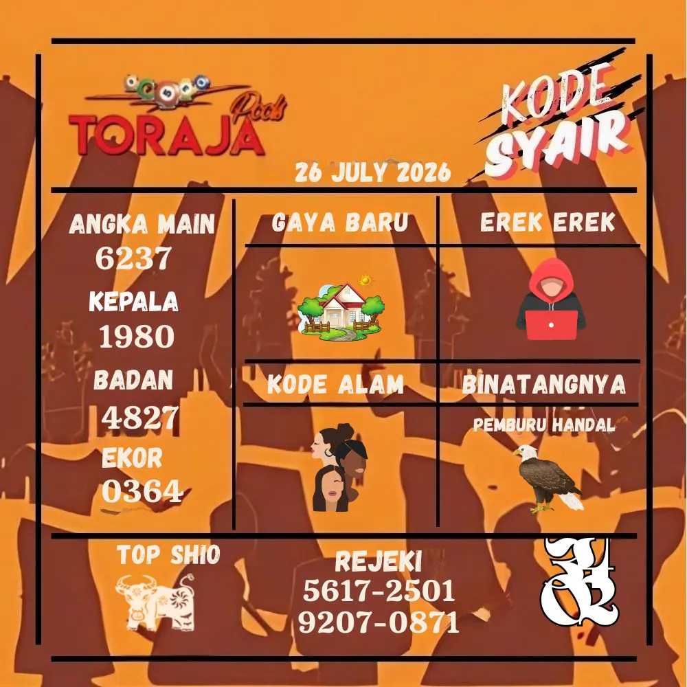 Kode Syair Toraja Pools Juli 2026